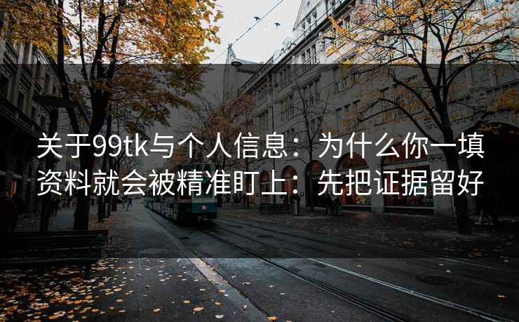关于99tk与个人信息：为什么你一填资料就会被精准盯上：先把证据留好