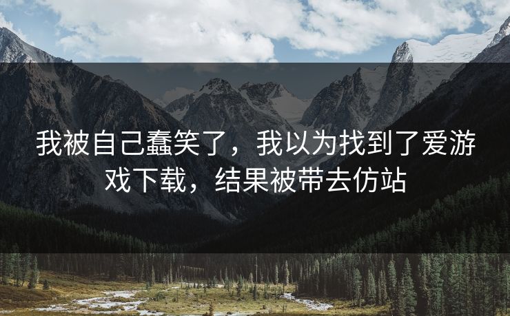 我被自己蠢笑了，我以为找到了爱游戏下载，结果被带去仿站